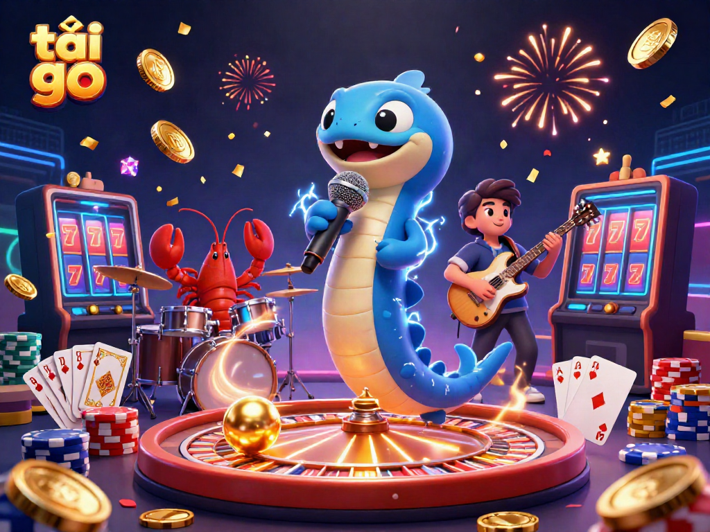 Experience the excitement of tải go 88 at an underwater casino, featuring a DJ electric eel and a vibrant musical scene.
