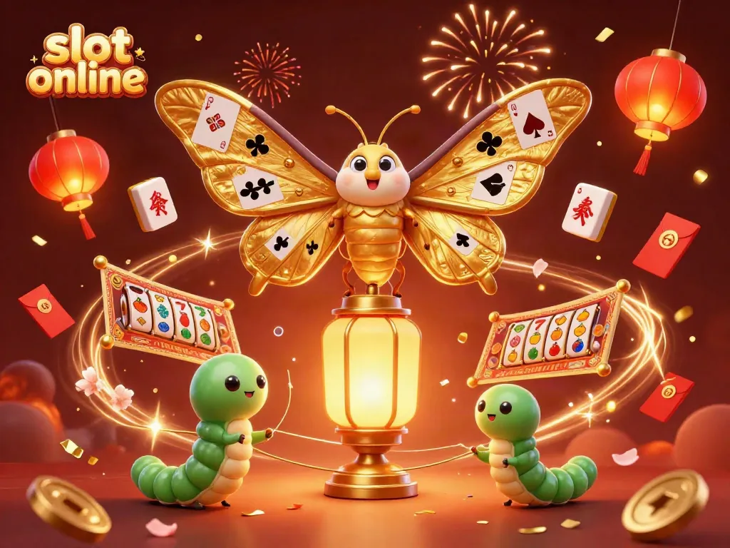 Spin the reels with the enchanting slot online experience amidst a vibrant casino scene.