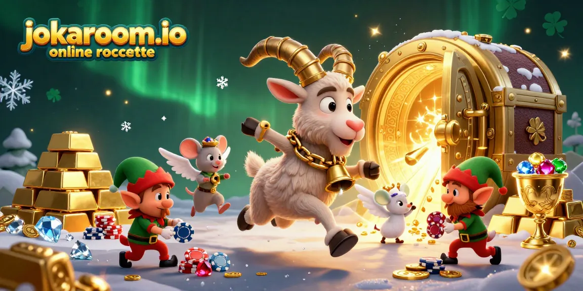 Experience fun gameplay with jokaroom.io online roulette in a festive casino scene filled with excitement.
